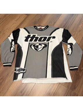 Vintage 90s Thor Racing Motocross Jersey Shirt Mens Large Long Sleeve